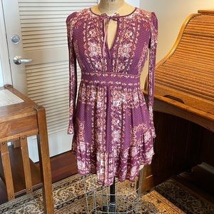 Free People boho style mini dress